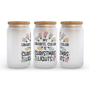 Frosted Glass Can Valentine Gift My Favorite Color Is Christmas Lights Frosted Glass Can Tumbler 2 qjjv8h.jpg