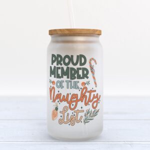 Frosted Glass Can Valentine Gift Proud Member Of The Naughty List Christmas Frosted Glass Can Tumbler 1 zv369i.jpg