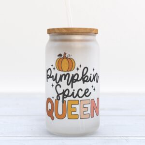 Frosted Glass Can, Valentine Gift, Pumpkin Spice…