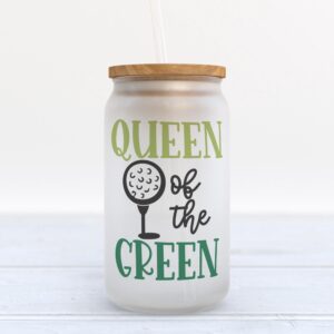 Frosted Glass Can, Valentine Gift, Queen Of…