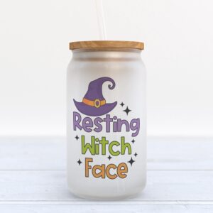 Frosted Glass Can, Valentine Gift, Resting Witch…
