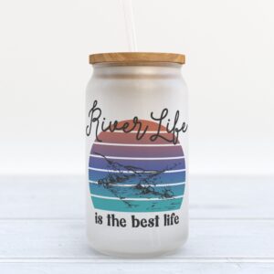 Frosted Glass Can, Valentine Gift, River Life…