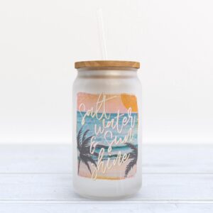 Frosted Glass Can, Valentine Gift, Saltwater and…