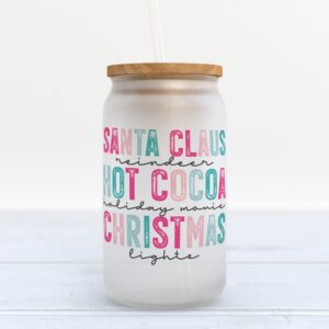 Frosted Glass Can, Valentine Gift, Santa Claus…
