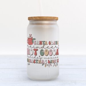 Frosted Glass Can, Valentine Gift, Santa Claus…