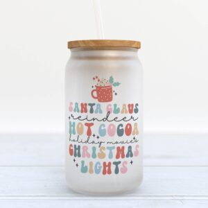 Frosted Glass Can, Valentine Gift, Santa Hot…