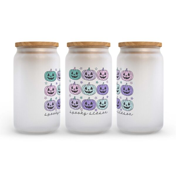Frosted Glass Can, Valentine Gift, Spooky Season Halloween Frosted Glass Can Tumbler
