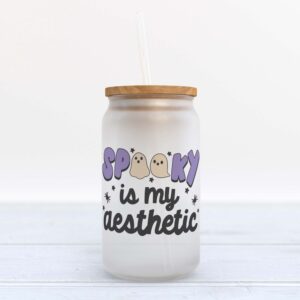 Frosted Glass Can Valentine Gift Spooky is My Aesthetic Halloween Frosted Glass Can Tumbler 1 rqe8nz.jpg