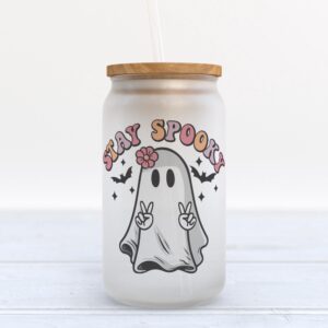 Frosted Glass Can, Valentine Gift, Stay Spooky…