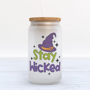 Frosted Glass Can, Valentine Gift, Stay Wicked…