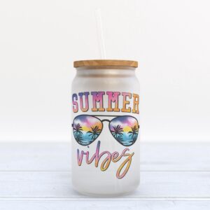 Frosted Glass Can, Valentine Gift, Summer Vibes…