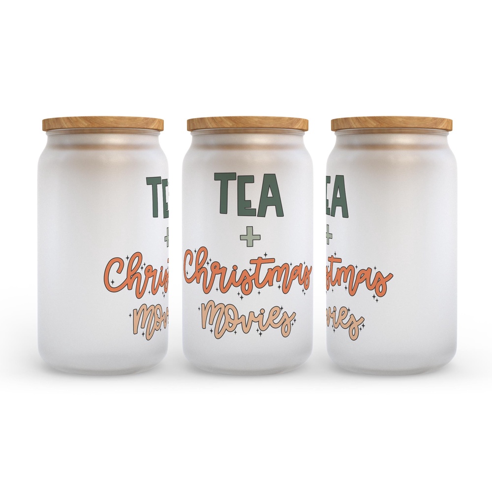 Frosted Glass Can, Valentine Gift, Tea And Christmas Movies Christmas Frosted Glass Can Tumbler Frosted Glass Can, Valentine Gift, Tea And Christmas Movies Christmas Frosted Glass Can Tumbler