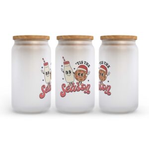 Frosted Glass Can Valentine Gift Tis the Season Christmas Frosted Glass Can Tumbler 2 hhfmcn.jpg