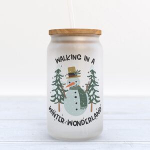 Frosted Glass Can Valentine Gift Walking In A Winter Wonderland Christmas Frosted Glass Can Tumbler 1 ob26gf.jpg