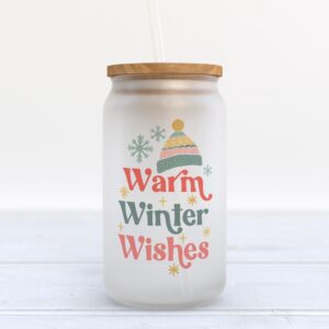 Frosted Glass Can, Valentine Gift, Warm Winter…