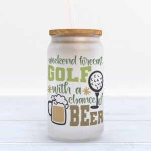 Frosted Glass Can Valentine Gift Weekend Forecast Golf With A Chance Of Beer Frosted Glass Can Tumbler 1 zbmdnv.jpg