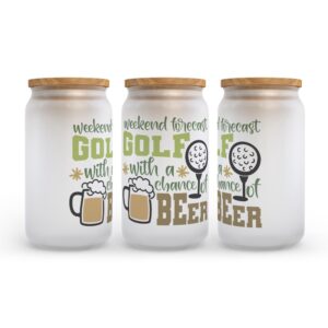 Frosted Glass Can Valentine Gift Weekend Forecast Golf With A Chance Of Beer Frosted Glass Can Tumbler 2 n5qq5q.jpg