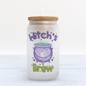 Frosted Glass Can, Valentine Gift, Witch’s Brew…
