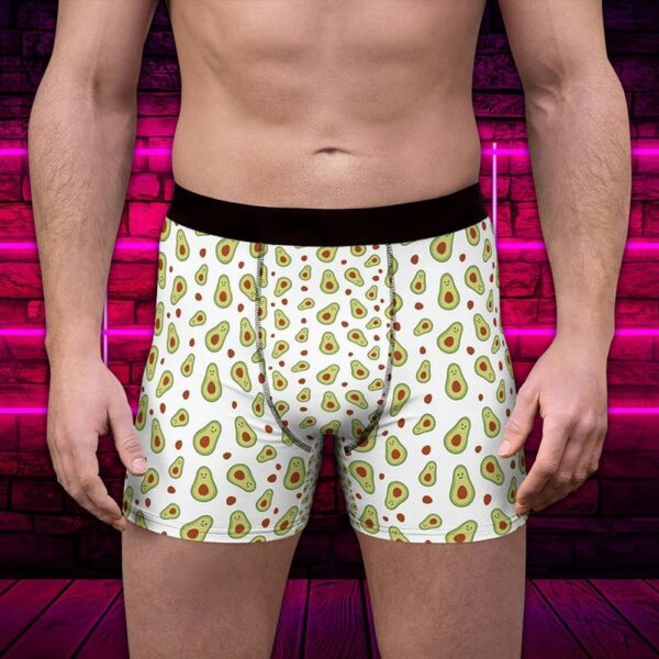 Men Boxer, Cute Avocado Pattern Fruits Mens Boxer Shorts Underwear, Valentines Gift For Husband