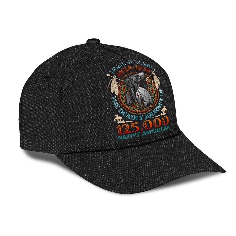Native American Baseball Cap, Black Trail Of Tears Native American Baseball Cap, Native American Hat