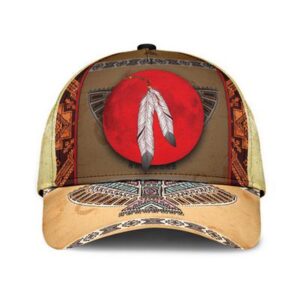 Native American Baseball Cap, Blood Moon Native…