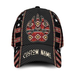 Native American Baseball Cap, Custom Name Bear’r…