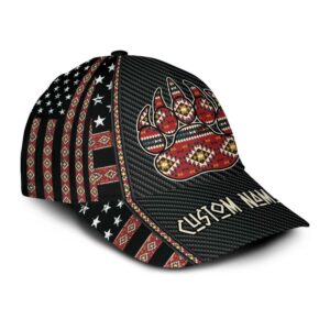 Native American Baseball Cap Custom Name Bear r Paw Brocade Native American BaseBall Cap Native American Hat 3 v7dtzj.jpg