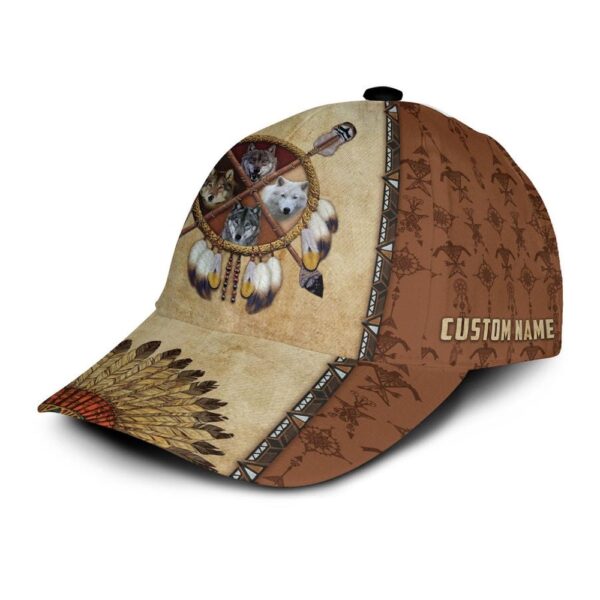 Native American Baseball Cap, Custom Name Dreamcatcher Native American All Over Printed Baseball Cap, Native American Hat