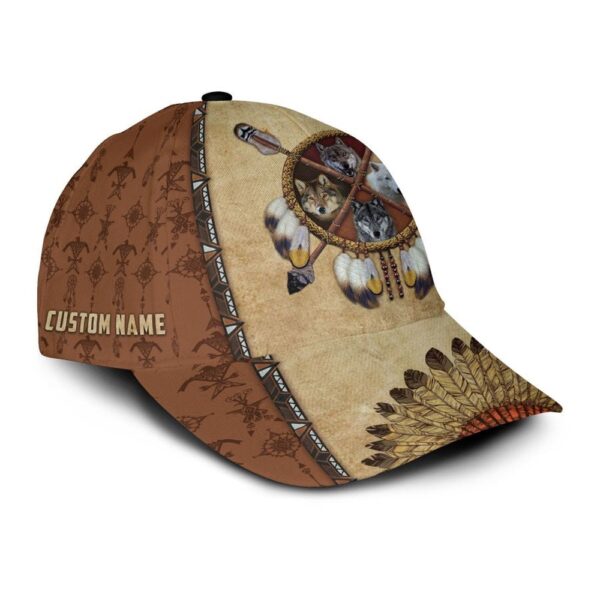 Native American Baseball Cap, Custom Name Dreamcatcher Native American All Over Printed Baseball Cap, Native American Hat