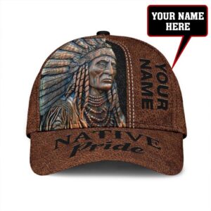 Native American Baseball Cap, Custom Name Pride…