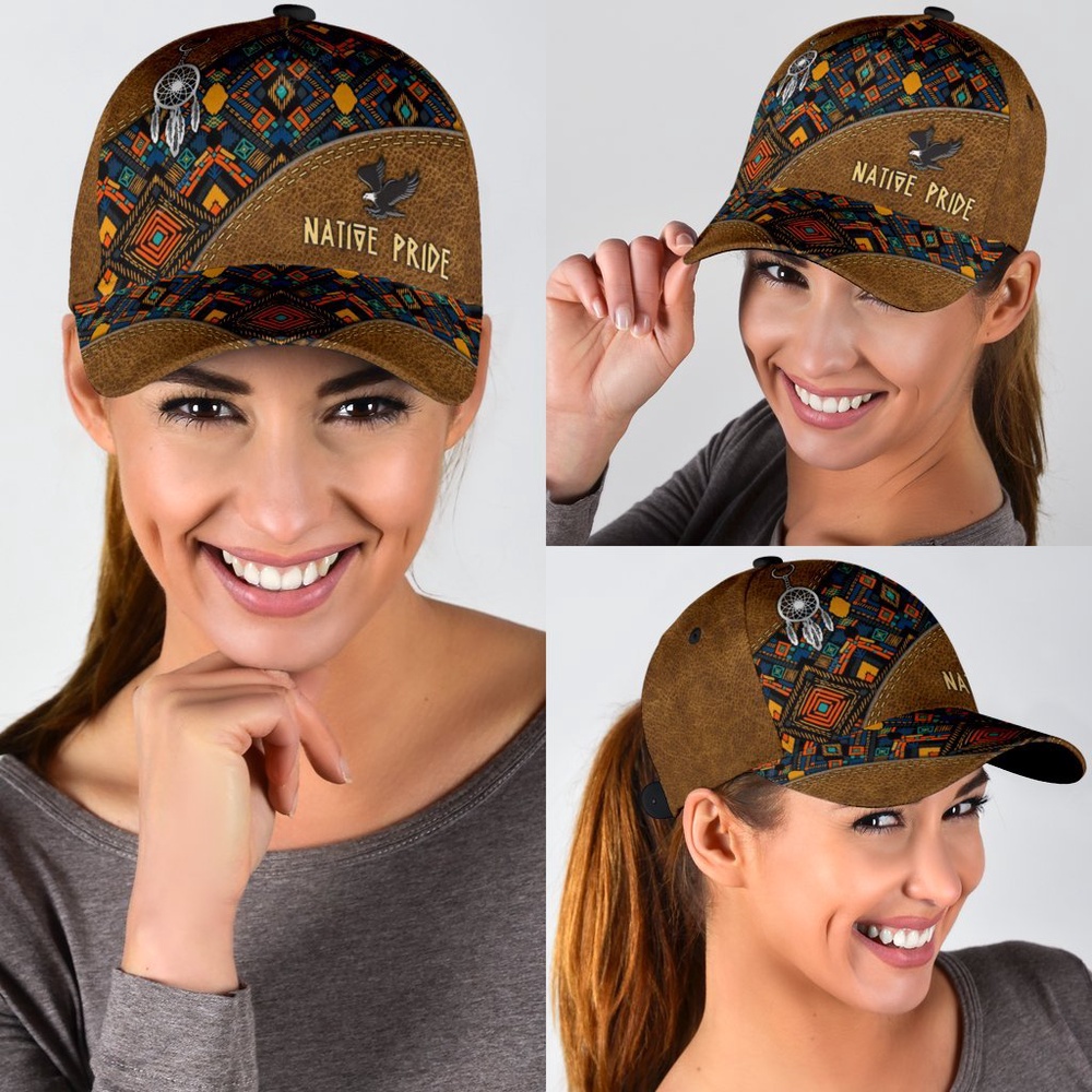 Native American Baseball Cap, Dreamcatcher Brocade Native American Baseball Cap, Native American Hat