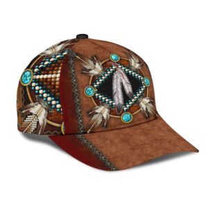 Native American Baseball Cap Feathers Beadwork Native American Baseball Cap Native American Hat 2 dshf71.jpg