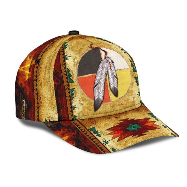Native American Baseball Cap, Feathers Native American Baseball Cap, Native American Hat