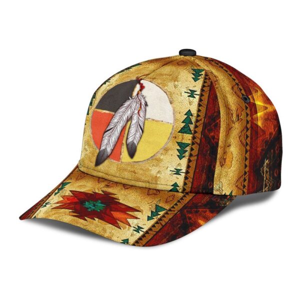 Native American Baseball Cap, Feathers Native American Baseball Cap, Native American Hat