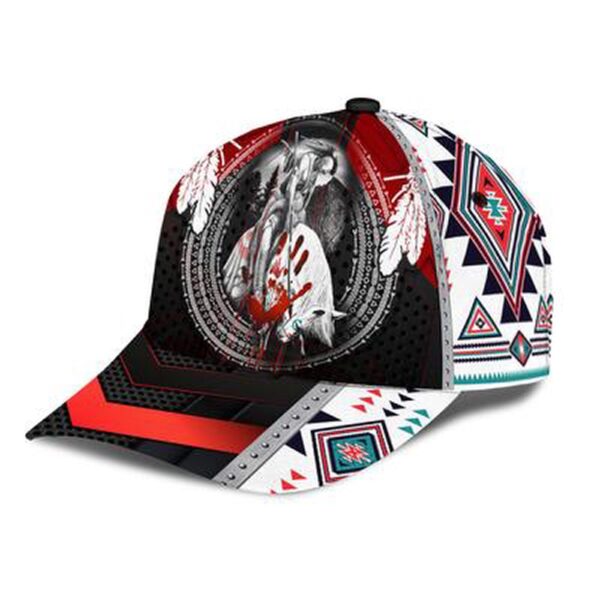 Native American Baseball Cap, Warrior Red Hand Native American Baseball Cap, Native American Hat