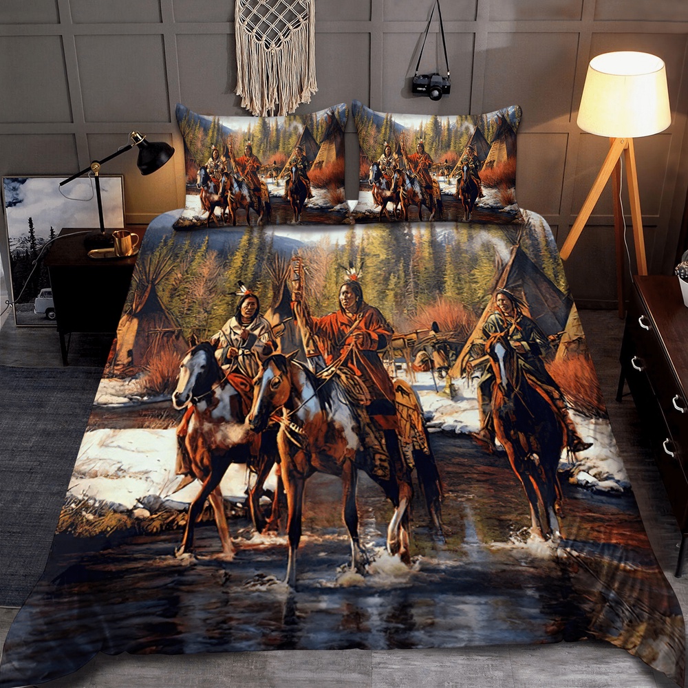 Native American Bedding Set, Aboriginal People Native American Bedding Set, Native Bed Set