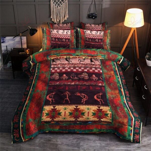 Native American Bedding Set, Ancient Pattern Native American All Over Printed Bedding Set, Native Bed Set