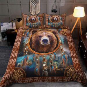 Native American Bedding Set, Bear Dreamcatcher Native…