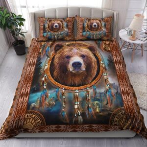 Native American Bedding Set Bear Dreamcatcher Native American Bedding Set Native Bed Set 3 sg7gch.jpg