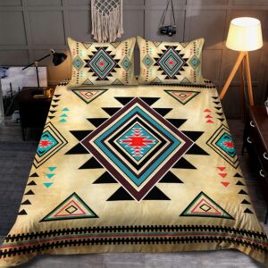 Native American Bedding Set, Blue Symbol Native…