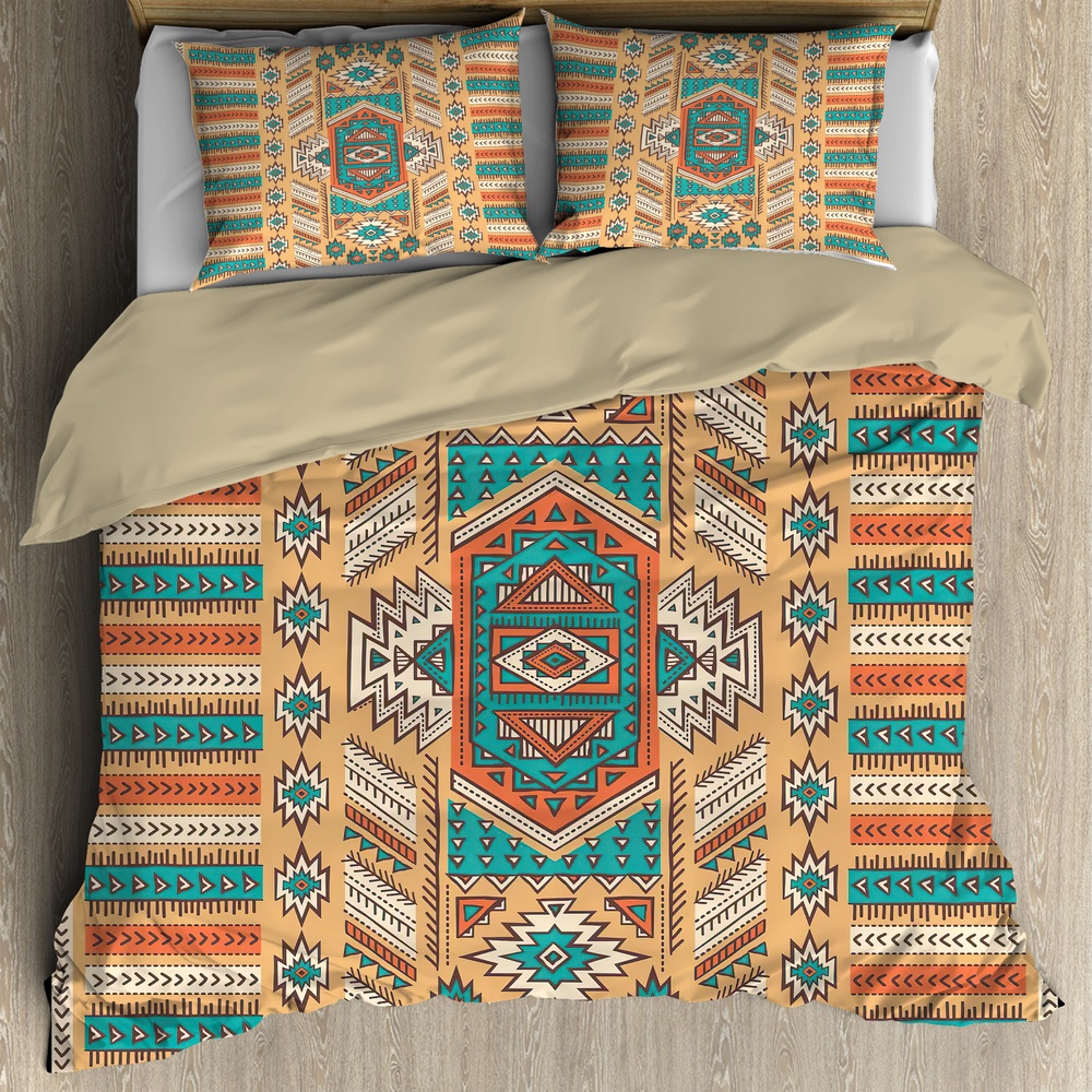 Native American Bedding Set, Bohemian Pattern Native American Bedding Set, Native Bed Set