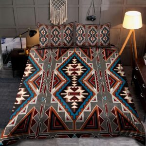 Native American Bedding Set, Brocade Motifs Native…