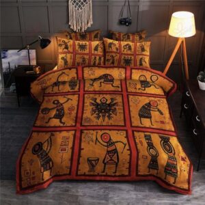 Native American Bedding Set, Brown Style Native…
