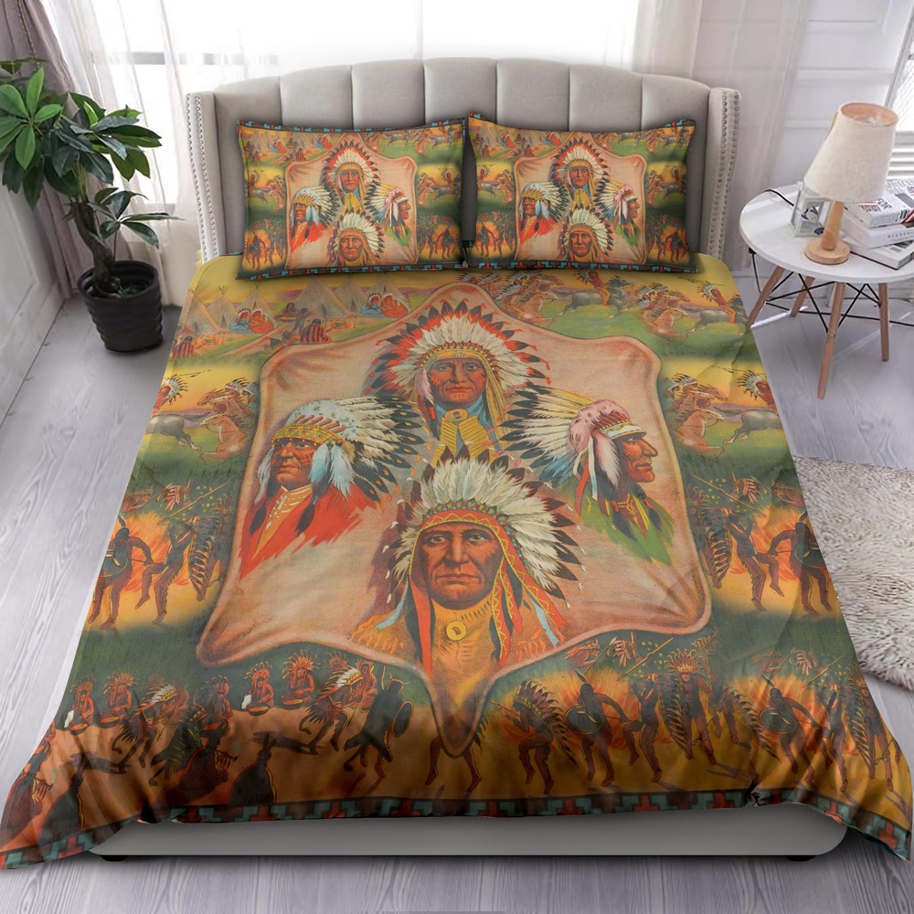 Native American Bedding Set, Chiefs Native American Bedding Set, Native Bed Set