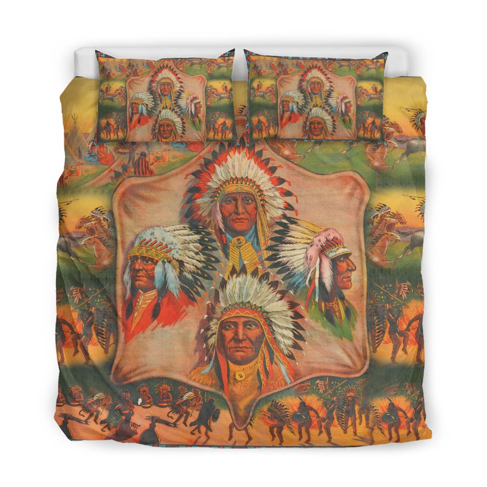 Native American Bedding Set, Chiefs Native American Bedding Set, Native Bed Set