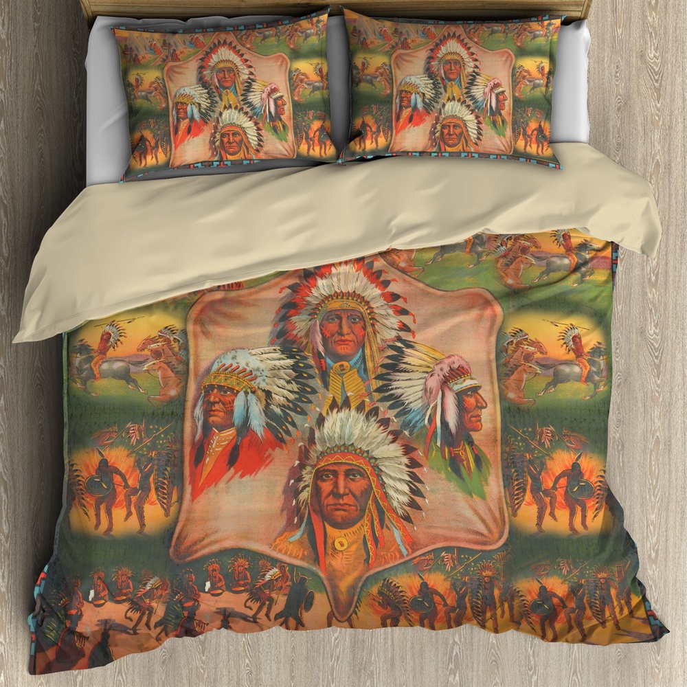 Native American Bedding Set, Chiefs Native American Bedding Set, Native Bed Set