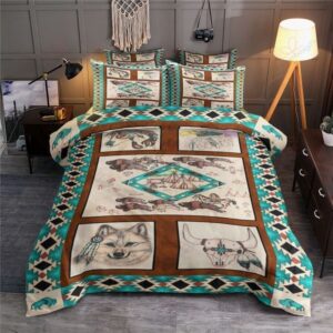Native American Bedding Set, Daily Life Native…