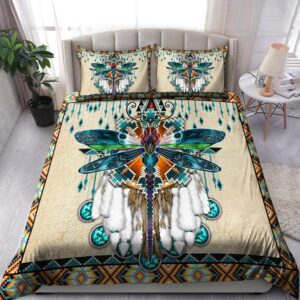 Native American Bedding Set Dragonfly Beading Native American Bedding Set Native Bed Set 3 nkbh5t.jpg