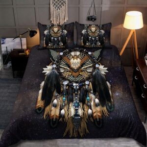 Native American Bedding Set, Dreamcatcher Cosmos Native…