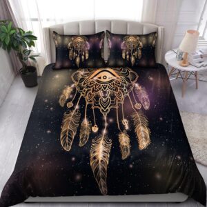 Native American Bedding Set, Dreamcatcher Eye Native…